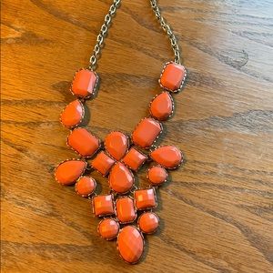 Chunky orange statement necklace